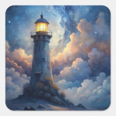 Lighthouse Vierkante Sticker (Voorkant)