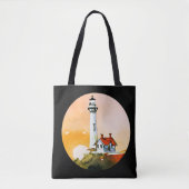 Lighthouse Vignette Canvas tas (Voorkant)