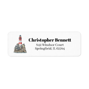 Lighthouse Village Retourlabel Etiket