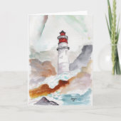 Lighthouse waterverf bedankkaart (Voorkant)