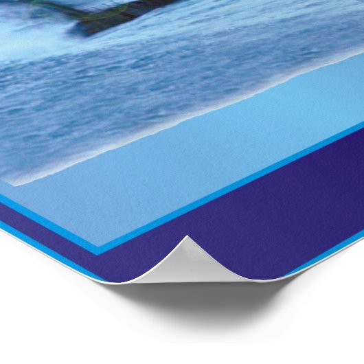 'Lighthouse Waves' Psalms 16 x 7' Poster (Hoek)