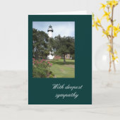 Lighthouse With Deepest Sympathy Card Kaart (Gele Bloem)