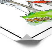 Lighthouse With Red Roof Poster (Hoek)