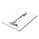 Lighthouse Zee Illustratie Silhouette Stijl Notitieblok (Linkerzijde)
