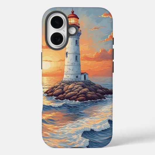 Lighthouse Zee Landschap iPhone / iPad hoes (Achterkant)