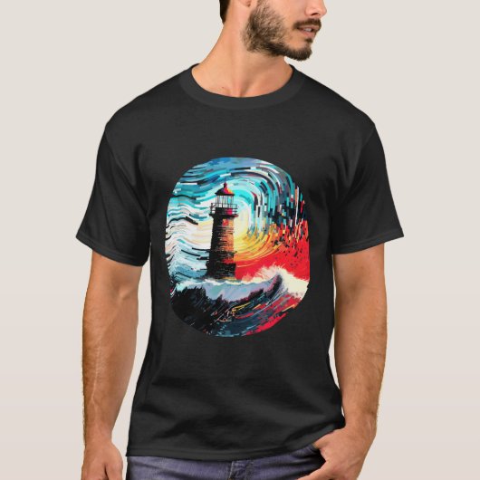 Lighthouse Zee World Ocean Beauty Discovery Reizen T-shirt (Voorkant)