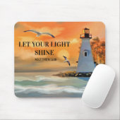 Lighthouse Zonsondergang Schildering Christelijk R Muismat (Met muis)