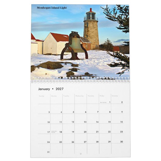 LighthouseGuy.com 2014 Maine Lighthouse Calendar Kalender (Jan 2027)