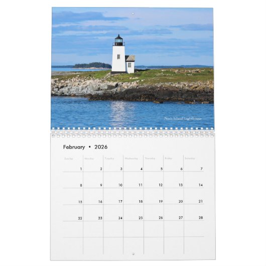LighthouseGuy.com 2017 Maine Lighthouse Calendar Kalender (Feb 2026)