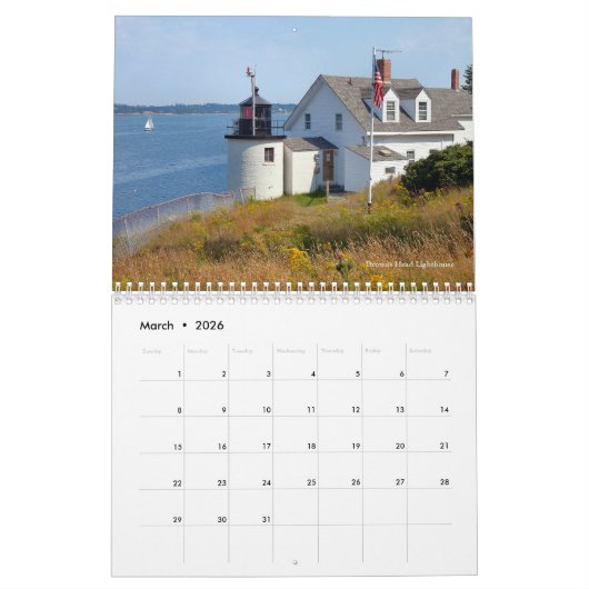 LighthouseGuy.com 2017 Maine Lighthouse Calendar Kalender (Mar 2026)