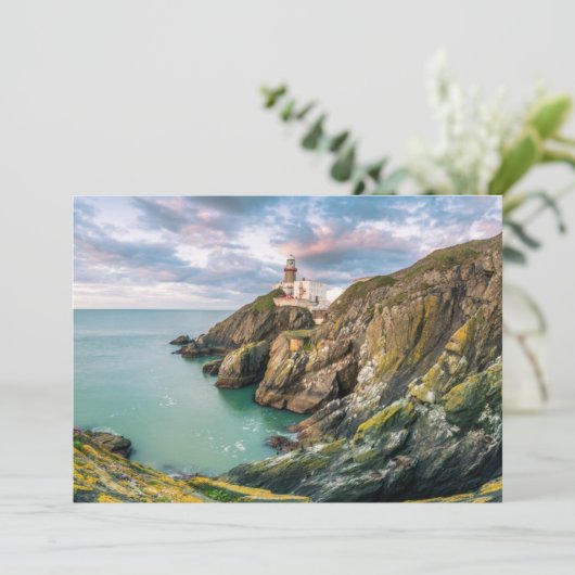 Lighthouses Baily Lighthouse Dublin, Ierland Bedankkaart (Staand voorkant)