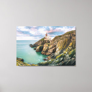 Lighthouses Baily Lighthouse Dublin, Ierland Canvas Afdruk
