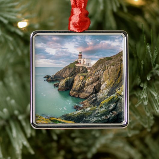 Lighthouses Baily Lighthouse Dublin, Ierland Metalen Ornament (Boom)