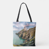 Lighthouses Baily Lighthouse Dublin, Ierland Tote Bag (Achterkant)