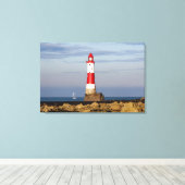 Lighthouses | Beachy Head Lighthouse England Canvas Afdruk (Insitu (Houten vloer))