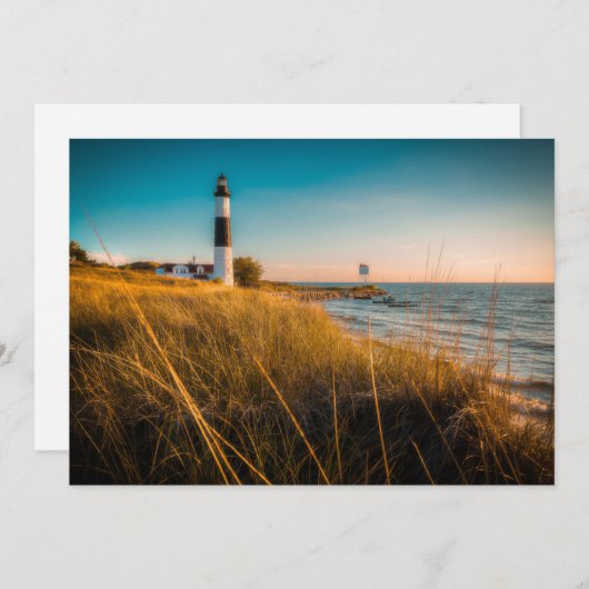 Lighthouses Big Sable Lighthouse Ludington, MI Bedankkaart (Voorkant / Achterkant)