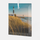 Lighthouses Big Sable Lighthouse Ludington, MI Glas Ornament (Voorkant links)