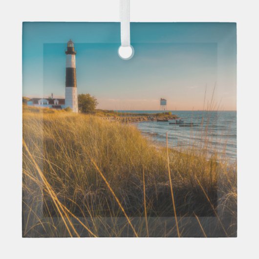 Lighthouses Big Sable Lighthouse Ludington, MI Glas Ornament (Voorkant)