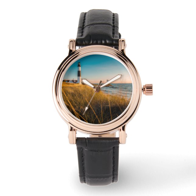 Lighthouses Big Sable Lighthouse Ludington, MI Horloge (Voorkant)