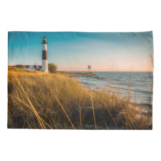 Lighthouses Big Sable Lighthouse Ludington, MI Kussensloop (Achterkant)