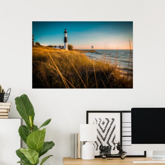 Lighthouses Big Sable Lighthouse Ludington, MI Poster (Thuiskantoor)