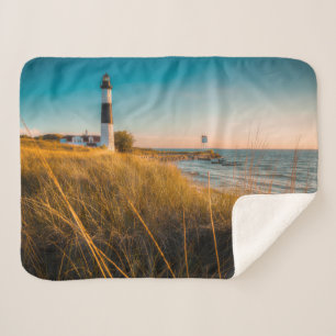 Lighthouses Big Sable Lighthouse Ludington, MI Sherpa Deken