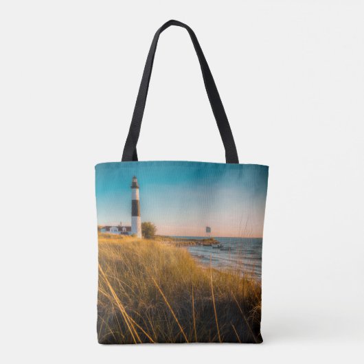 Lighthouses Big Sable Lighthouse Ludington, MI Tote Bag (Achterkant)