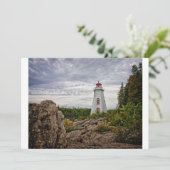 Lighthouses Big Tub Harbour Tobermory Ontario Bedankkaart (Staand voorkant)