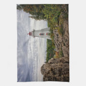 Lighthouses Big Tub Harbour Tobermory Ontario Theedoek (Verticaal)