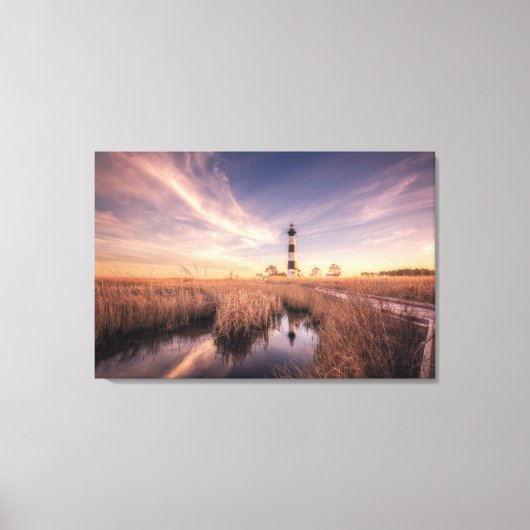 Lighthouses | Bodie Island Outerbanks NC Canvas Afdruk (Voorkant)