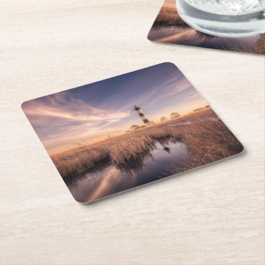 Lighthouses | Bodie Island Outerbanks NC Kartonnen Onderzetters (Schuin)