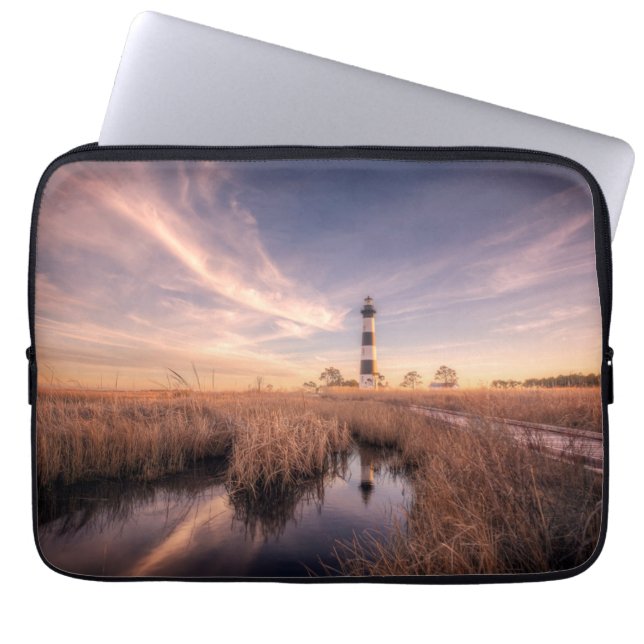 Lighthouses | Bodie Island Outerbanks NC Laptop Sleeve (Voorkant)