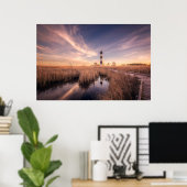 Lighthouses | Bodie Island Outerbanks NC Poster (Thuiskantoor)