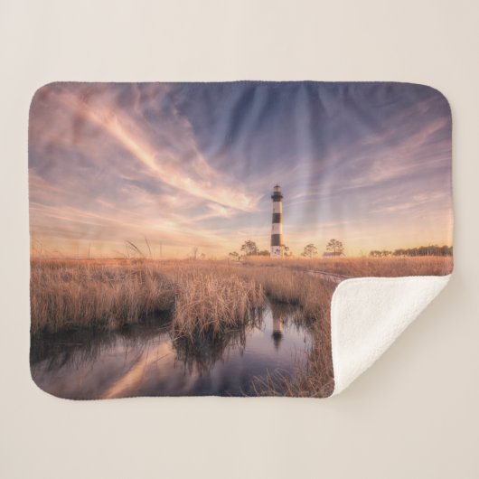 Lighthouses | Bodie Island Outerbanks NC Sherpa Deken (Voorkant (horizontaal))