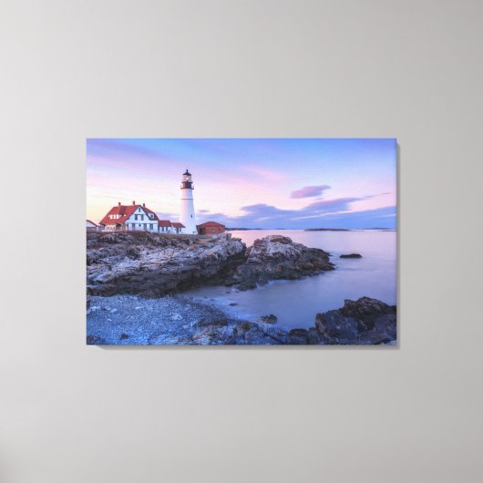 Lighthouses Cape Elizabeth, Maine Canvas Afdruk (Voorkant)