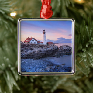 Lighthouses Cape Elizabeth, Maine Metalen Ornament