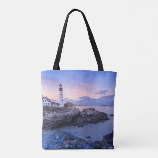 Lighthouses Cape Elizabeth, Maine Tote Bag (Achterkant)
