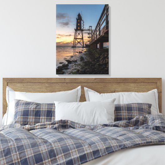 Lighthouses | Eversand-Oberfeue Germany Canvas Afdruk (Insitu (Slaapkamer))