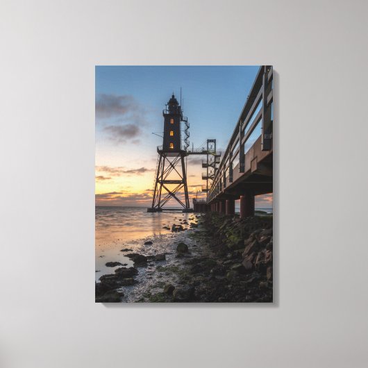 Lighthouses | Eversand-Oberfeue Germany Canvas Afdruk (Voorkant)