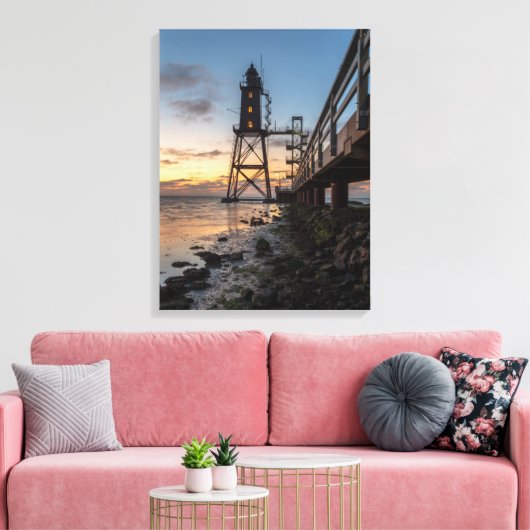 Lighthouses | Eversand-Oberfeue Germany Canvas Afdruk (Insitu (Woonkamer))