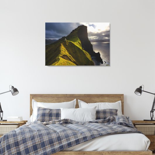 Lighthouses Faroe Islands Denmark Canvas Afdruk (Insitu (Slaapkamer))