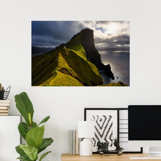 Lighthouses | Faroe Islands Denmark Poster (Thuiskantoor)
