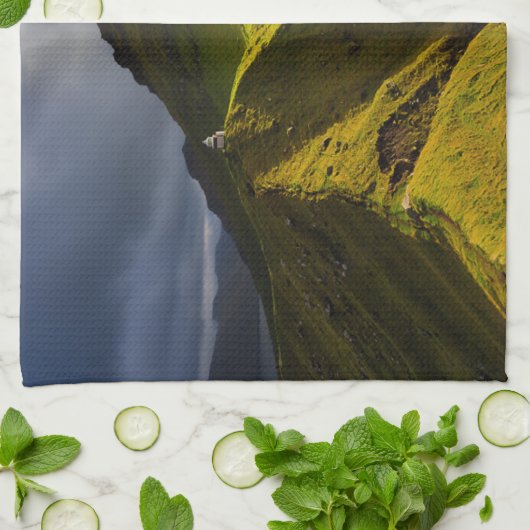 Lighthouses Faroe Islands Denmark Theedoek (Gevouwen)