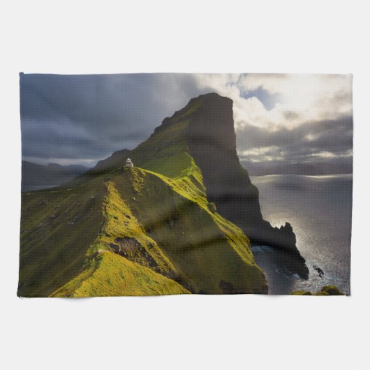 Lighthouses Faroe Islands Denmark Theedoek (Horizontaal)
