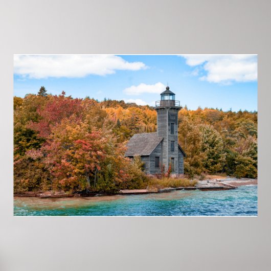 Lighthouses | Grand Island East Channel Light Poster (Voorkant)