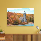 Lighthouses | Groot eiland East Channel Light Canvas Afdruk (Insitu (Woonkamer))