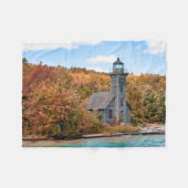 Lighthouses | Groot eiland East Channel Light Fleece Deken (Voorkant (Horizontaal))