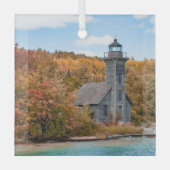 Lighthouses | Groot eiland East Channel Light Glas Ornament (Voorkant)
