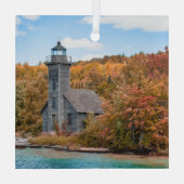 Lighthouses | Groot eiland East Channel Light Glas Ornament (Achterkant)