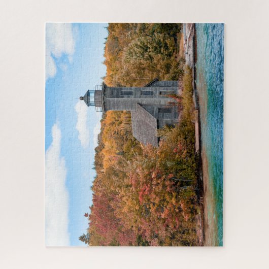 Lighthouses | Groot eiland East Channel Light Legpuzzel (Verticaal)